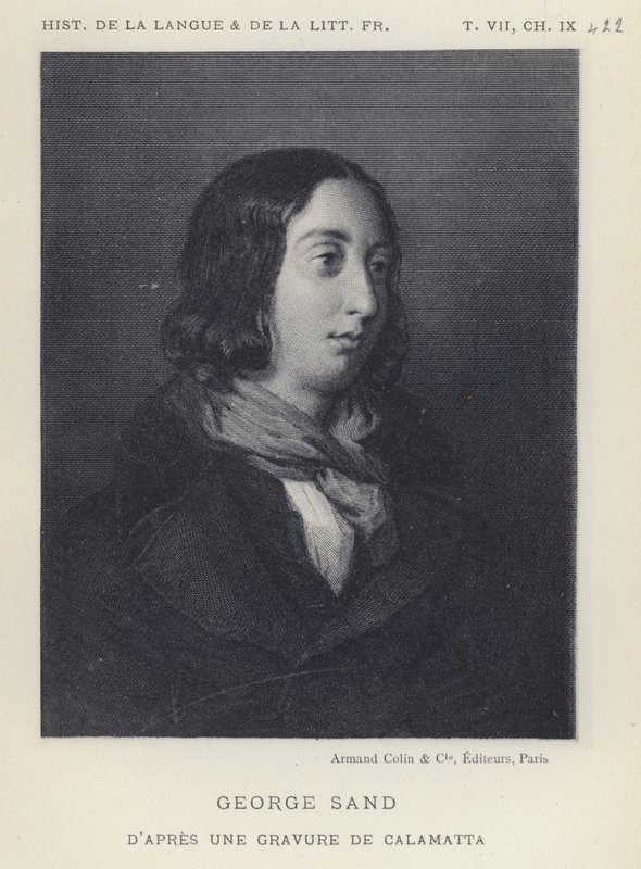 George Sand (litho) de French School