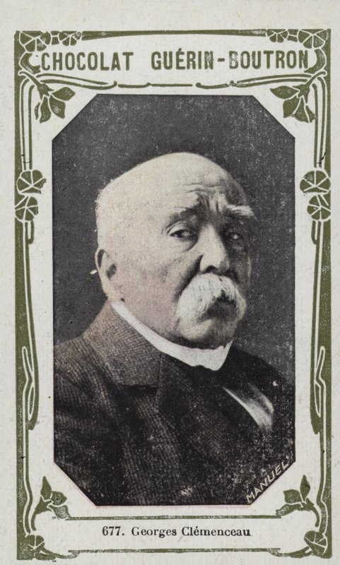 Georges Clemenceau (foto colorida) de French School