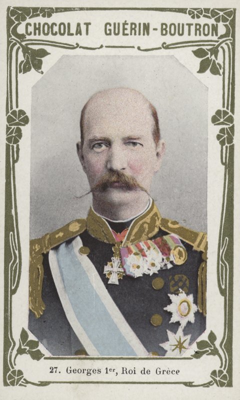 George Prime, rei da Grécia (foto colorida) de French School
