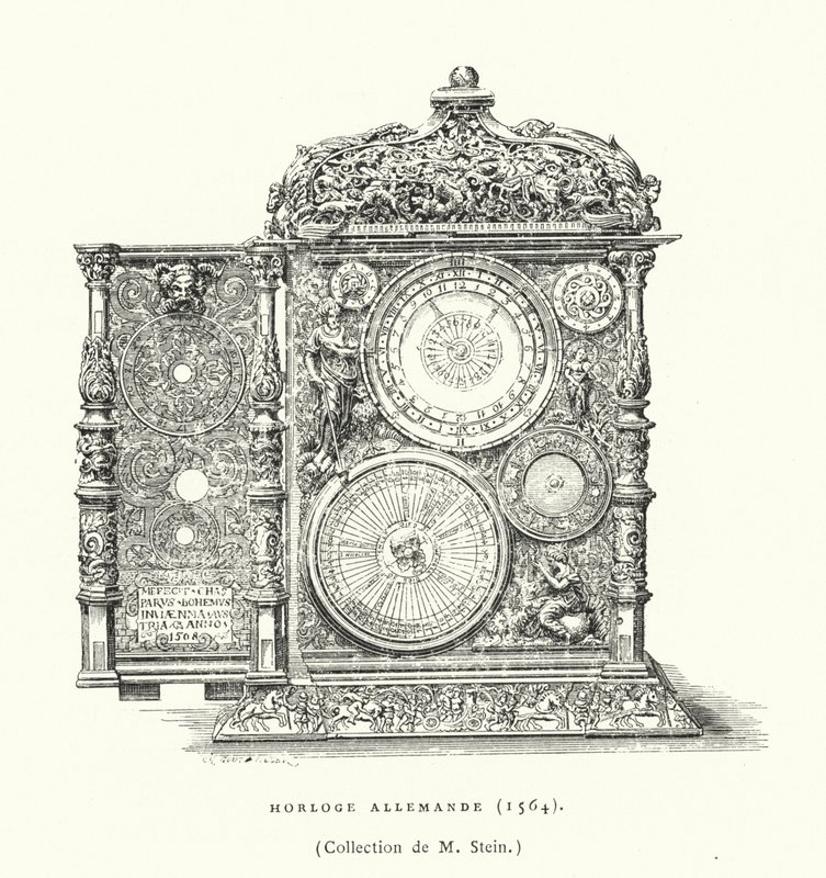 Relógio alemão, 1564 de French School