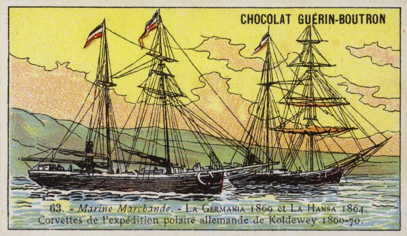 Germania e Hansa, navios da Expedição Polar Norte Alemã de Carl Koldewey de French School