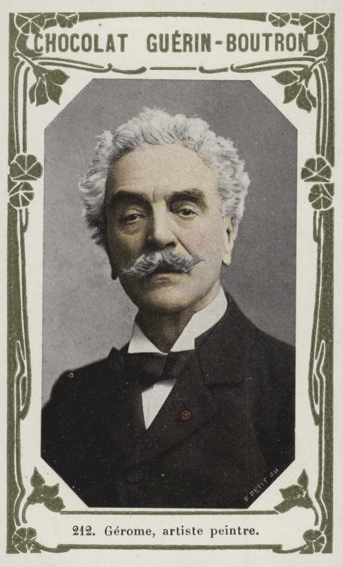 Gerome, pintor (foto colorida) de French School