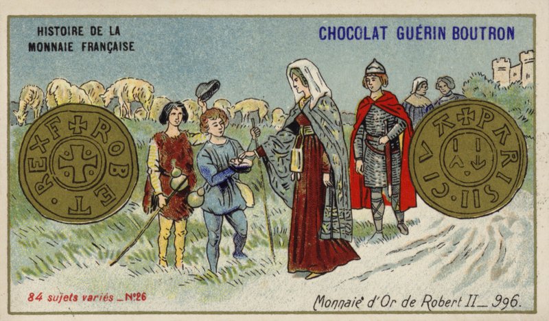 Moedas de ouro de Robert II, 996 (chromolitho) de French School