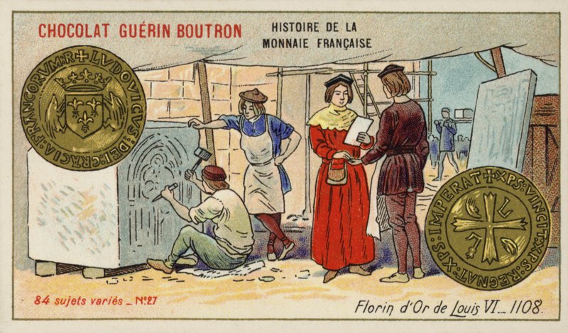 Florim de ouro de Luís VI de French School