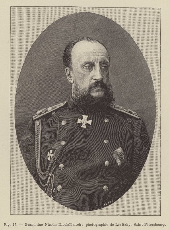 Grão-Duque Nicholas Nikolaievich (gravura) de French School