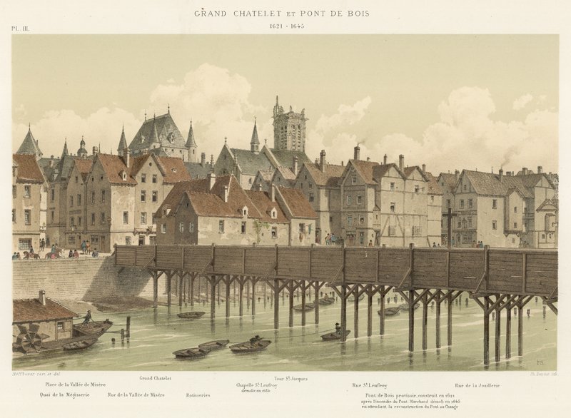 Grand Châtelet e Pont de Bois, 1621-1645 de French School