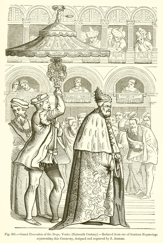 Grande Procissão do Doge, Veneza de French School