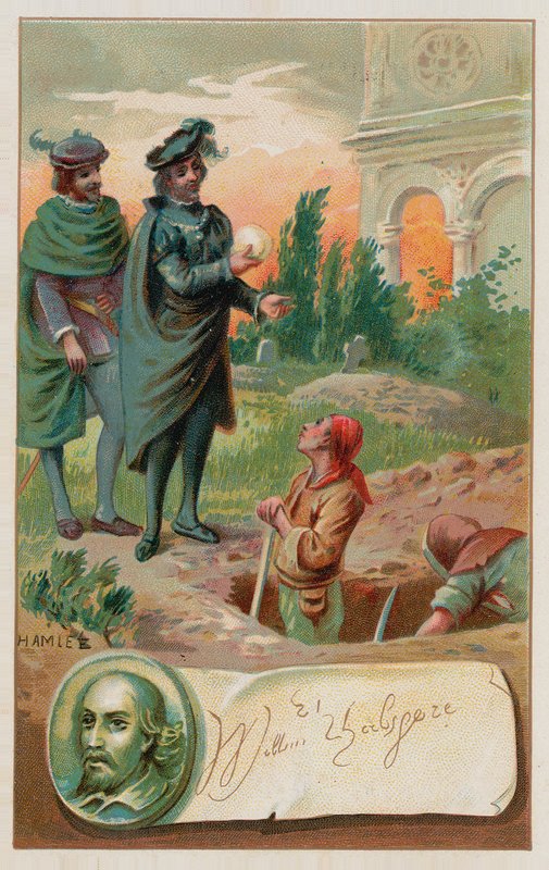 Cena de cemitério de Hamlet de French School