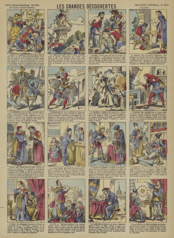 Grandes descobertas (cor litho) de French School