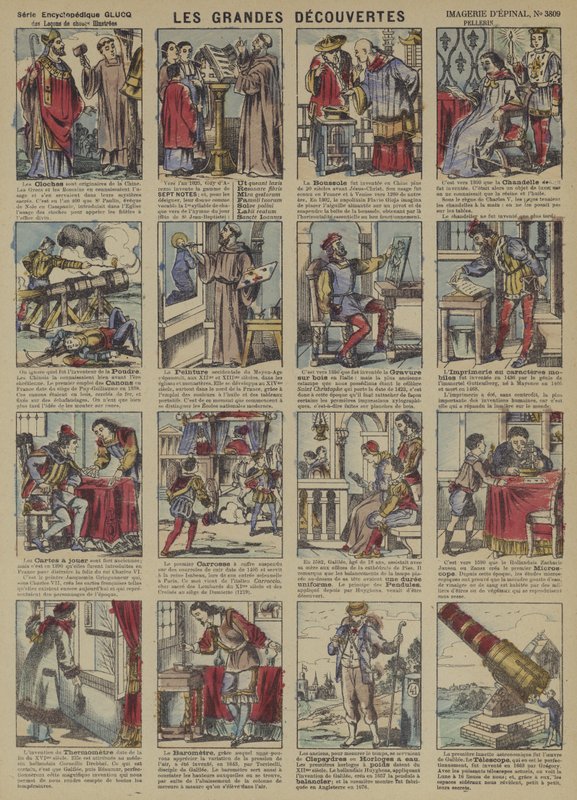 Grandes descobertas (cor litho) de French School