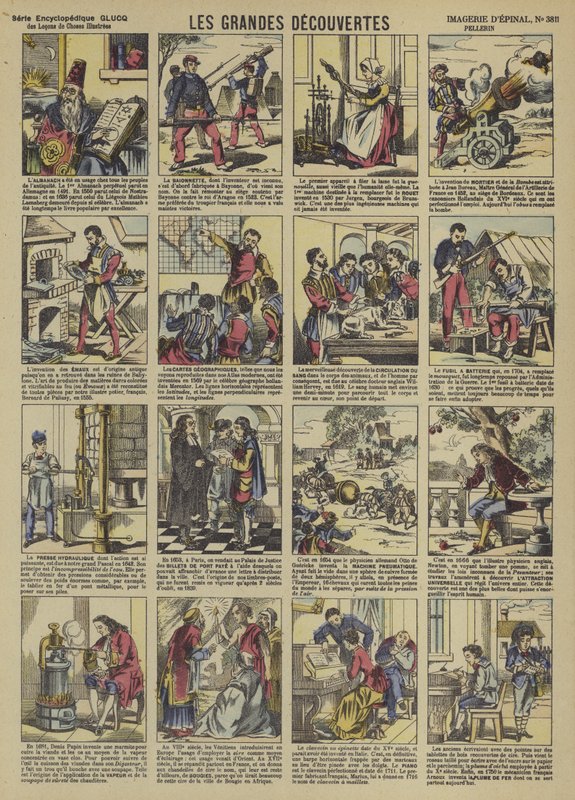 Grandes descobertas (cor litho) de French School