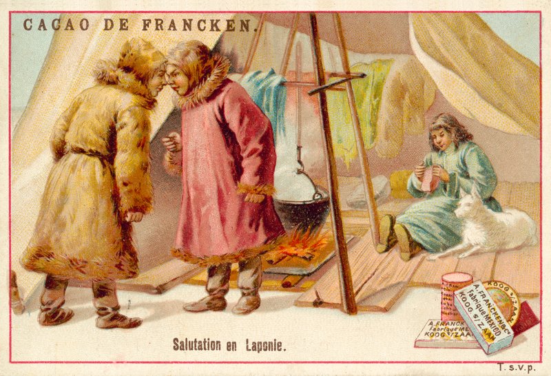 Saudação na Lapónia (chromolitho) de French School