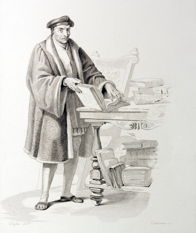 Guillaume Bude (1467-1540), estudioso francês e filósofo humanista (gravura) de French School