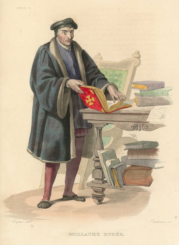 Guillaume Budee (gravura colorida) de French School