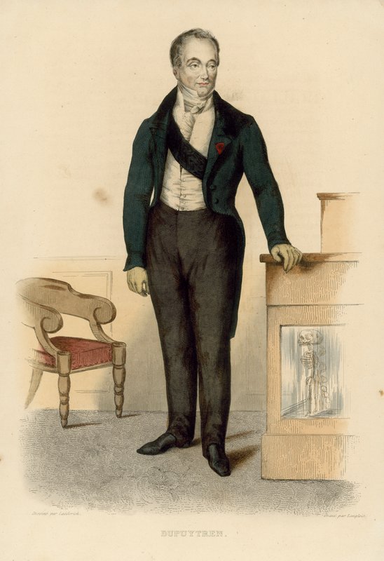 Guillaume Dupuytren (gravação a cores) de French School