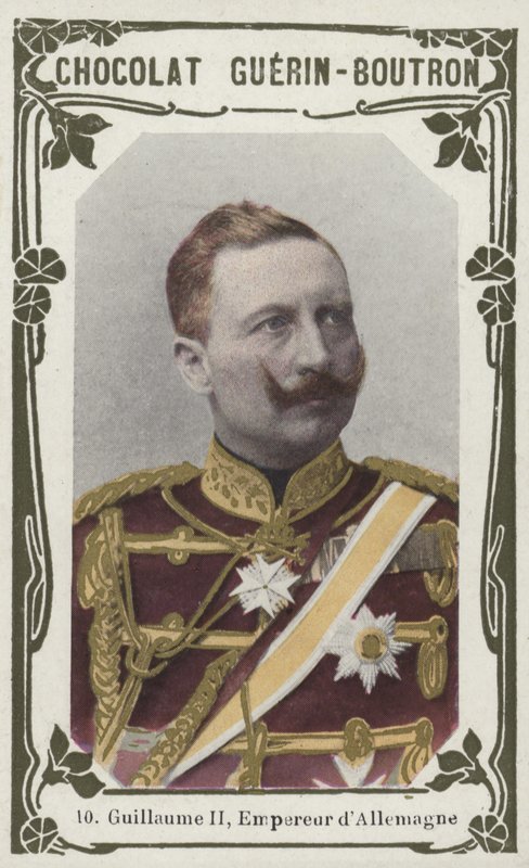 William II, imperador da Alemanha (foto colorida) de French School
