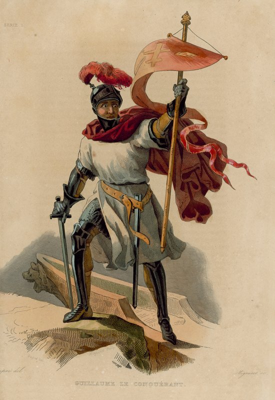 Guilherme o Conquistador (gravura colorida) de French School