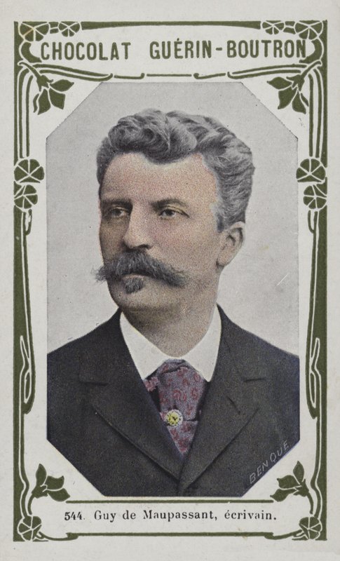 Guy de Maupassant, escritor (foto colorida) de French School