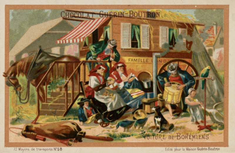 Caravana cigana (chromolitho) de French School