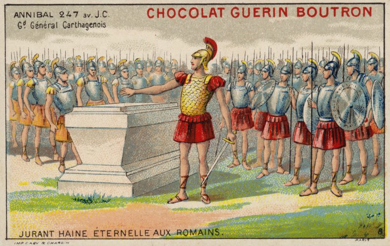 Aníbal jurando ódio eterno aos romanos (chromolitho) de French School