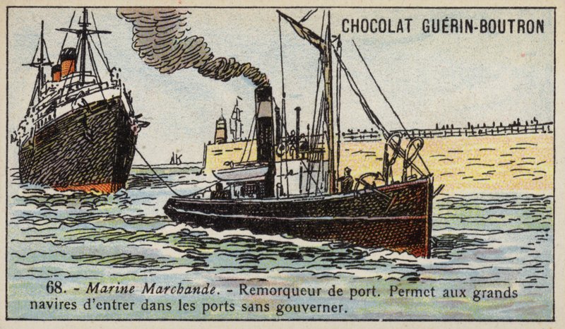 Rebocador do porto (chromolitho) de French School
