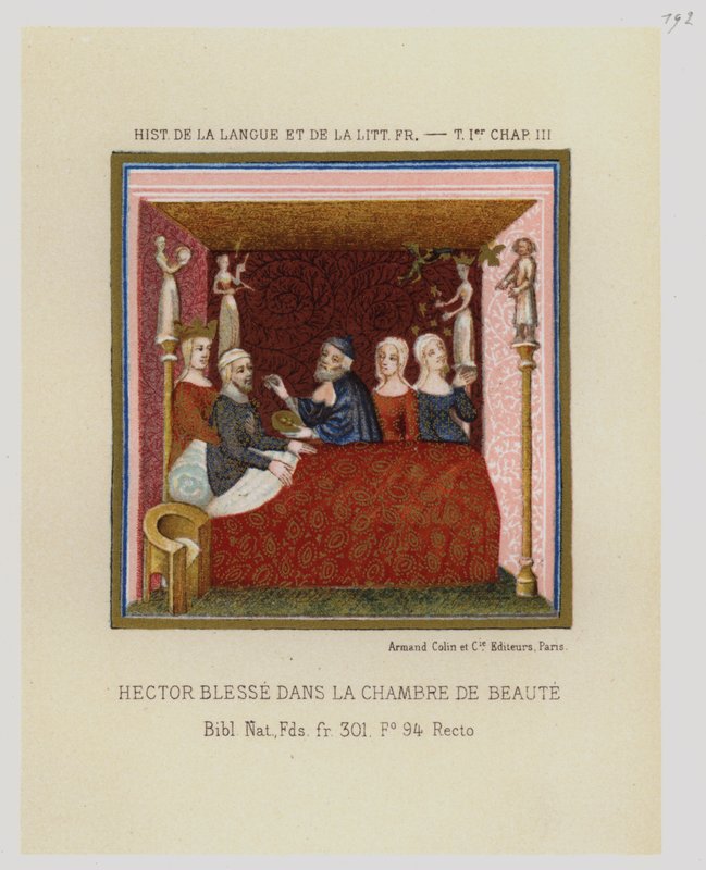 Hector Blesse Dans La Chambre De Beaute (cor litho) de French School