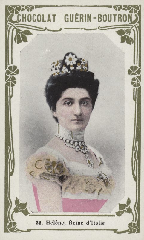 Helene, rainha da Itália (foto colorida) de French School