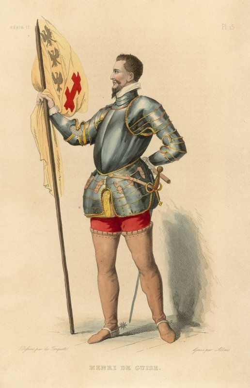 Henri de Guise (gravura a cores) de French School