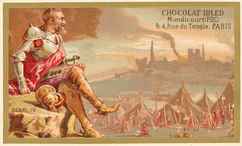 Henrique IV da França (chromolitho) de French School