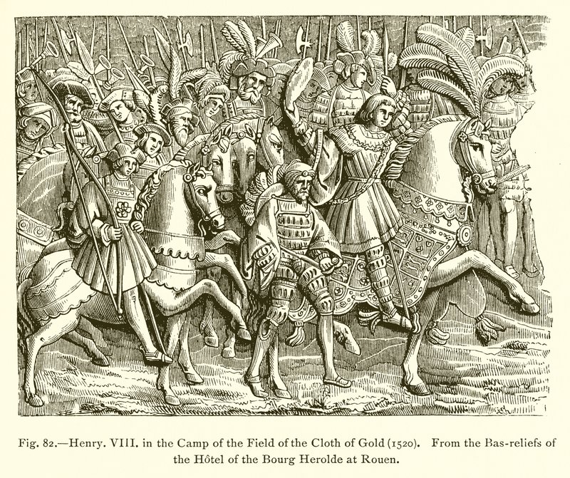 Henrique VIII no Acampamento do Campo do Tecido de Ouro (1520) de French School