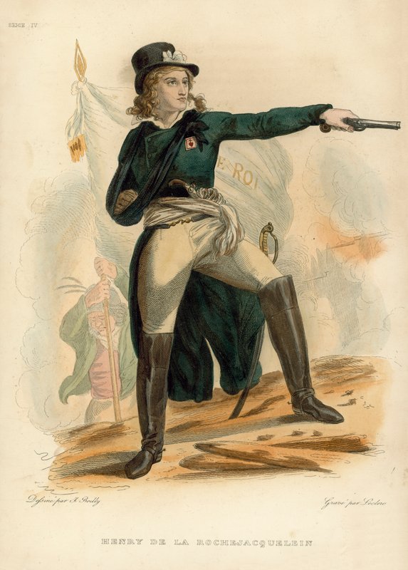 Henry de la Rochejacquelein (gravura colorida) de French School