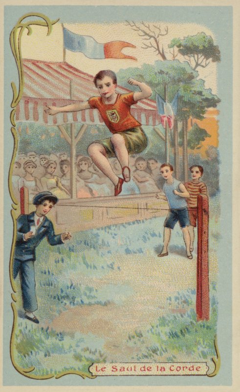 Salto em altura (chromolitho) de French School