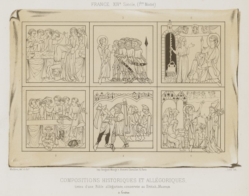 Composições históricas e alegóricas de French School