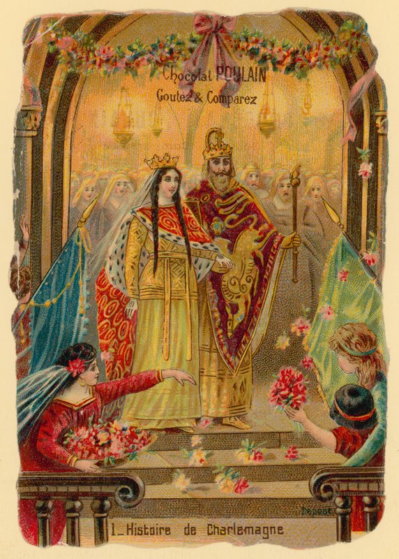 História de Carlos Magno, fundador do Império Carolíngio (c 742-814) de French School