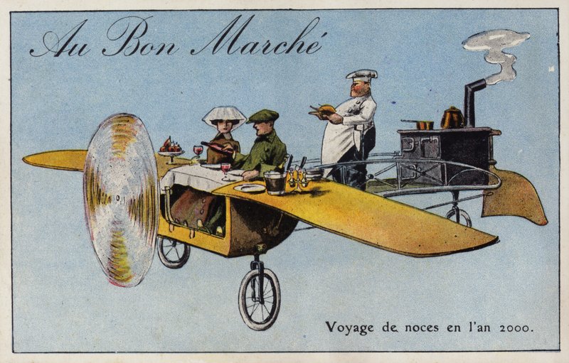 Lua-de-mel no ano 2000 (chromolitho) de French School