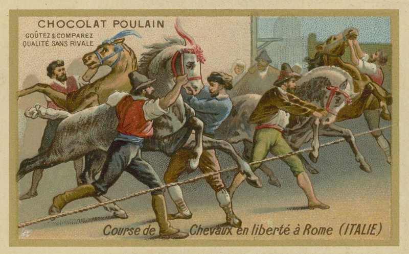 Corrida de Cavalos em Roma de French School