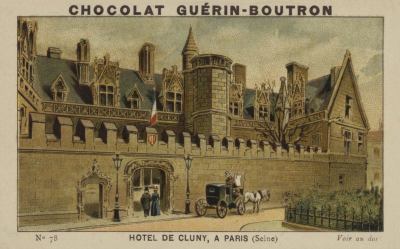 Hotel de Cluny, em Paris, Sena de French School