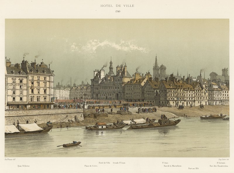 Hotel de Ville, 1740 de French School
