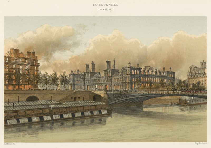 Hotel de Ville, 24 de maio de 1871 de French School