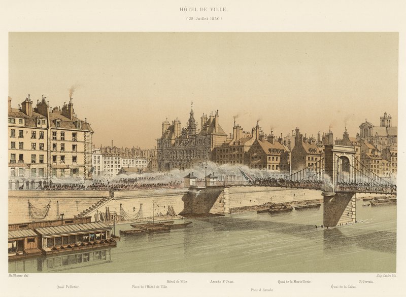 Hotel de Ville, 28 de julho de 1830 de French School