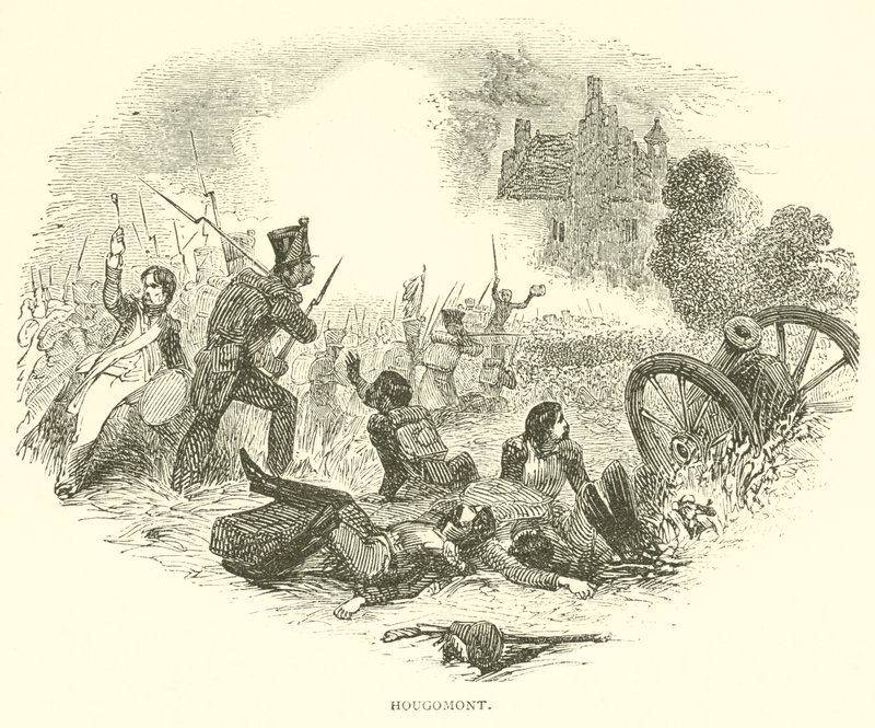 Hougomont (gravura) de French School