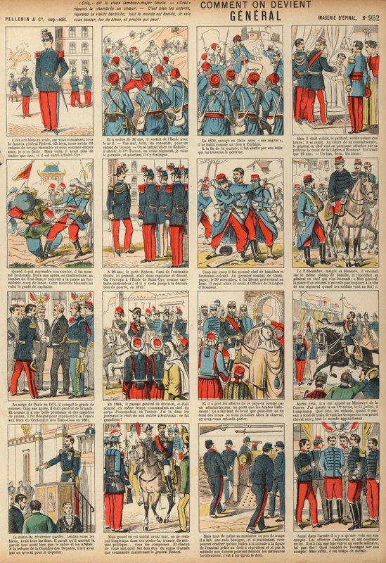 Como se tornar um general (gravura colorida) de French School
