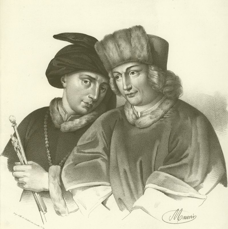 Hubert (1366-1426) e Jan van Eyck (1370-1441), artistas flamengos de French School
