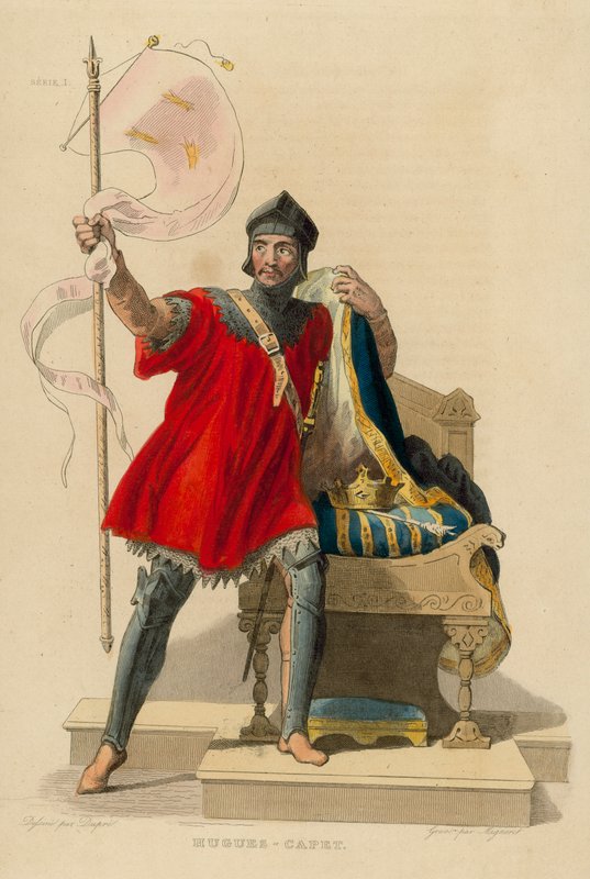 Hugues-Capet (gravura colorida) de French School