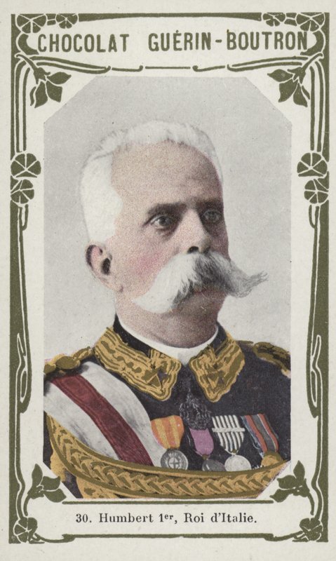 Humbert Premier, rei da Itália (foto colorida) de French School