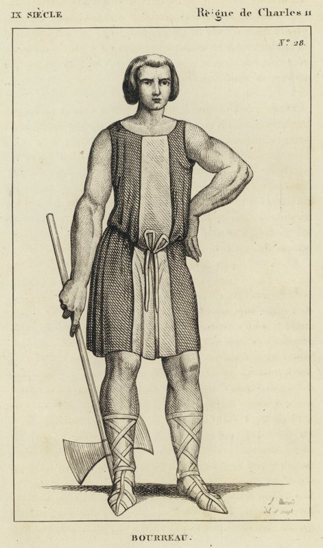 Século IX, Reinado de Carlos II, Executor (gravura) de French School