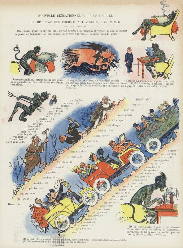 Ilustração para Le Rire (cor litho) de French School