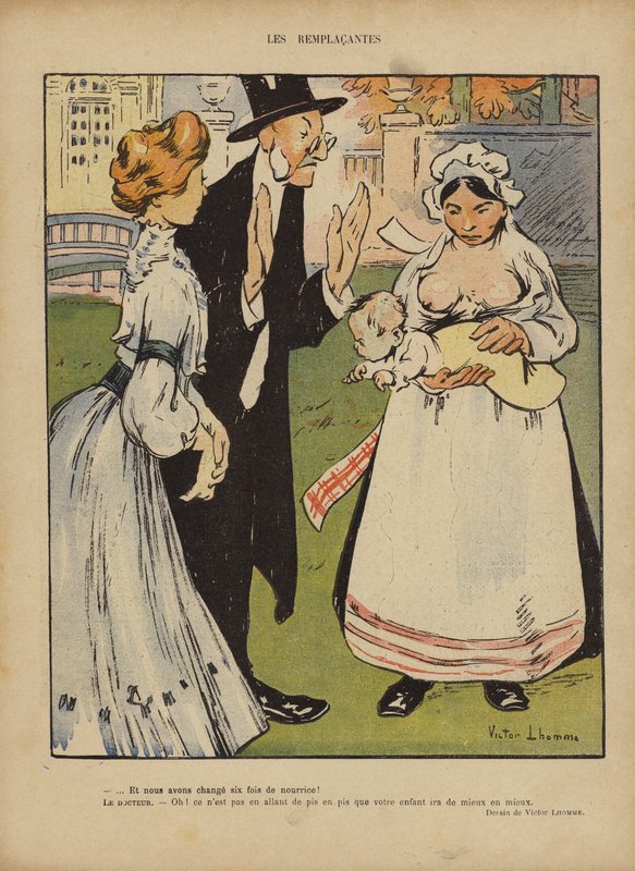 Ilustração para Le Rire (cor litho) de French School