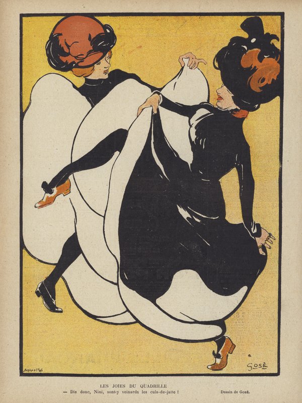 Ilustração para Le Rire (cor litho) de French School