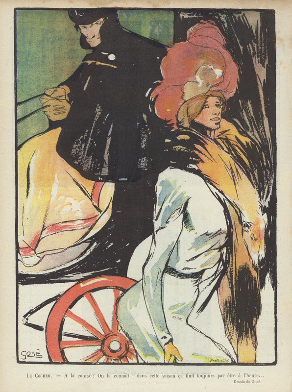 Ilustração para Le Rire (cor litho) de French School